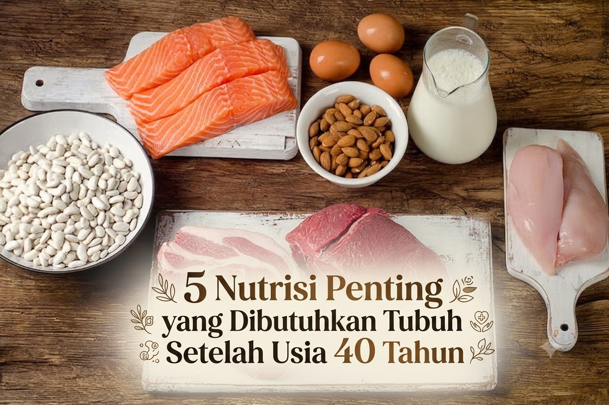 5 Nutrisi Penting yang Dibutuhkan Tubuh Setelah Usia 40 Tahun